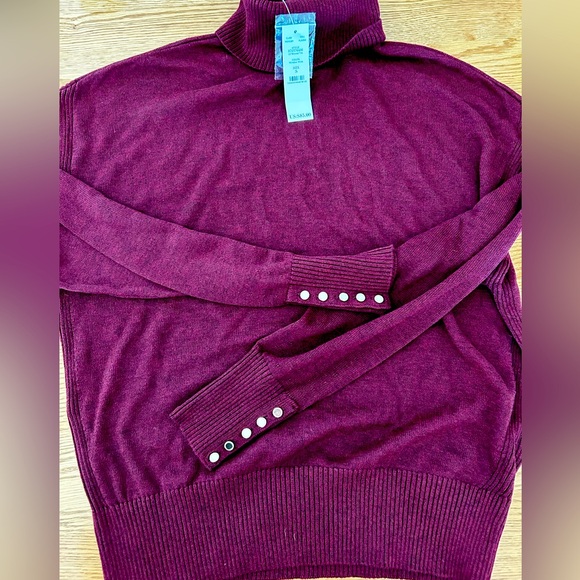 NWT White House Black Market Women's Relaxed Turtleneck Sweater , size S - Picture 1 of 3